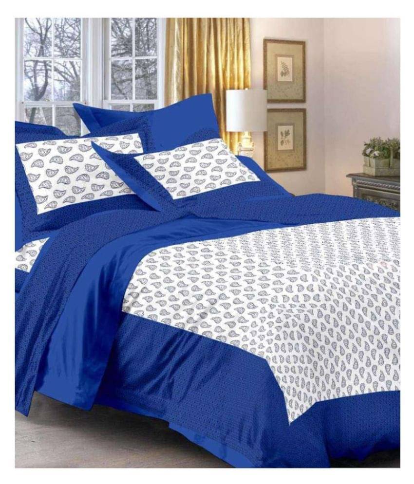     			Uniqchoice Cotton Double Bedsheet with 2 Pillow Covers ( 240 cm x 215 cm )