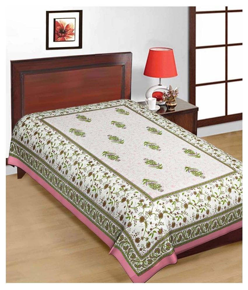 Uniqchoice Cotton Single Bedsheet ( 225 cm x 153 cm ) Uniqchoice Cotton Single Bedsheet ( 225 cm x 153 cm )