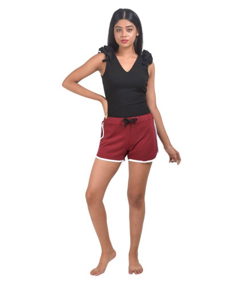 powermerc Cotton Hot Pants - Maroon