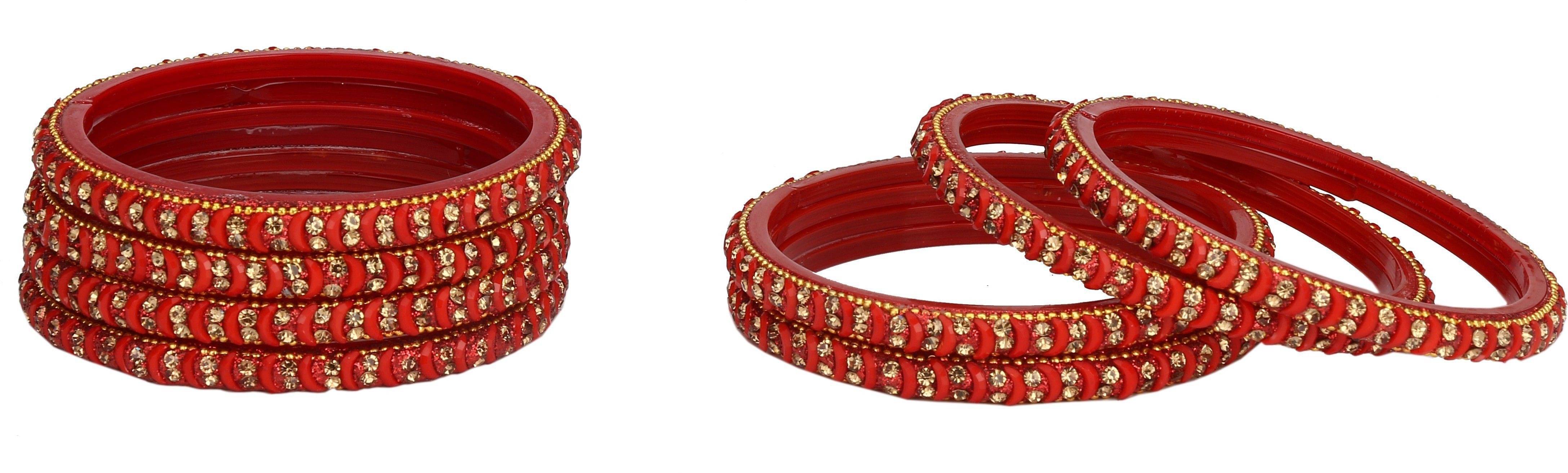     			Afast Designer Set Of Bangle/ Kada For Party And Daily Use, Glass, Ornamented-DK61
