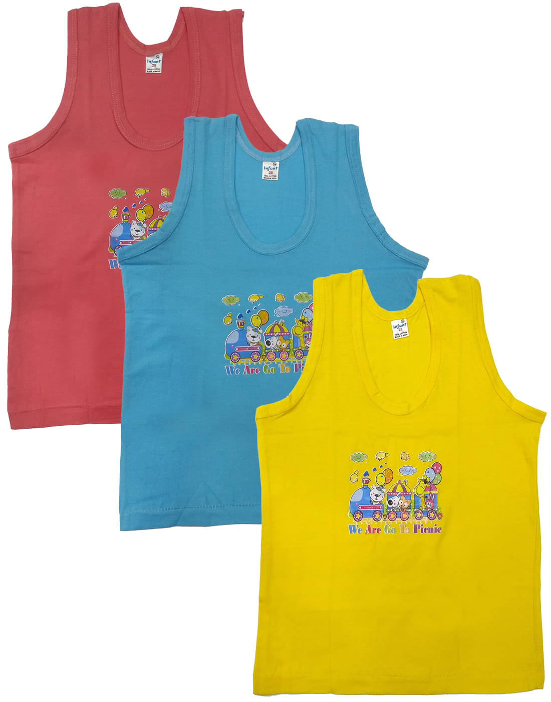     			INFANT Pack of 3 Boys 100% Cotton ( Multi Color )