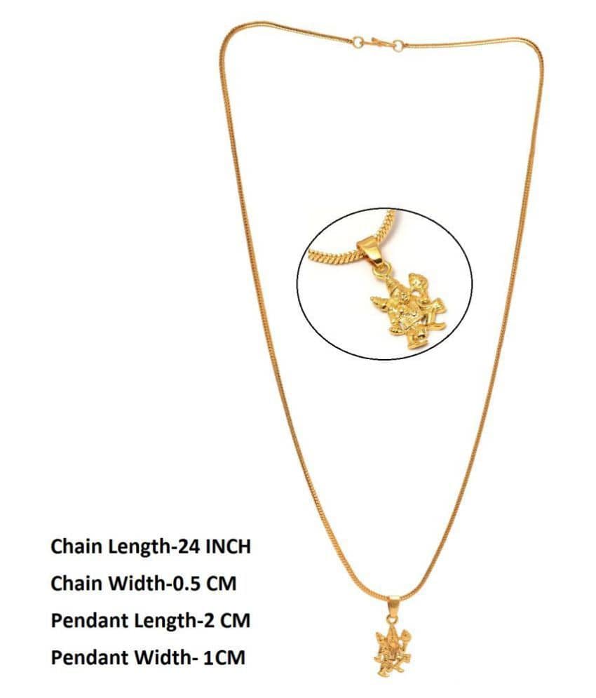 Jewar Mandi - Golden Pendant ( Pack of 1 )