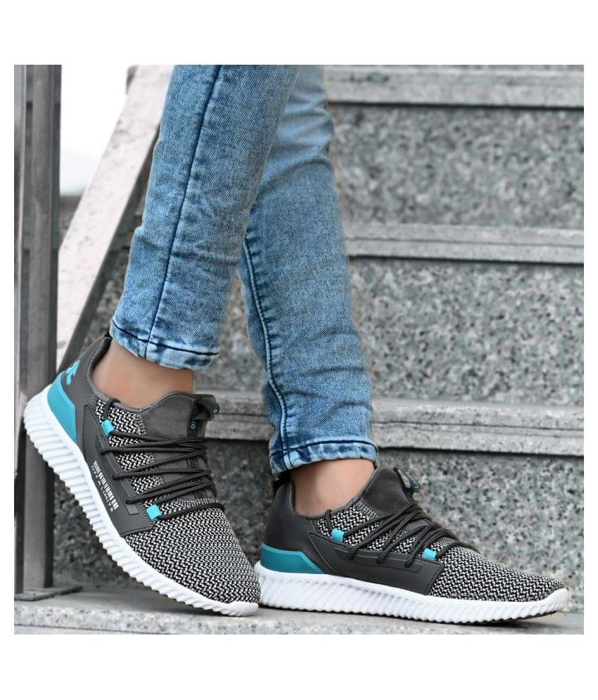     			OFF LIMITS  Grey Men's Sports Running Shoes