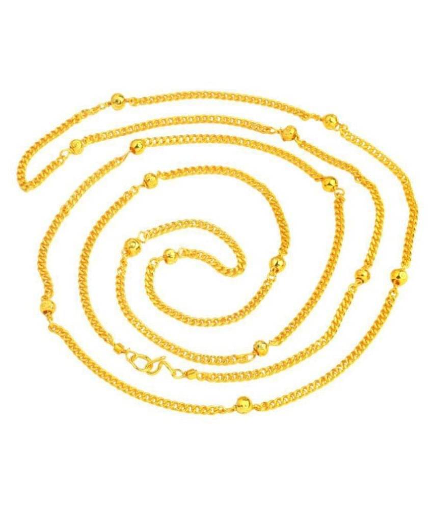     			Shining Jewel 22kt Gold Plated Chain ( Set of 1 )