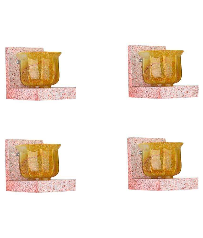 AFAST Decorative Wall Lamp Light Glass Wall Light Yellow - Pack of 4 AFAST Decorative Wall Lamp Light Glass Wall Light Yellow - Pack of 4