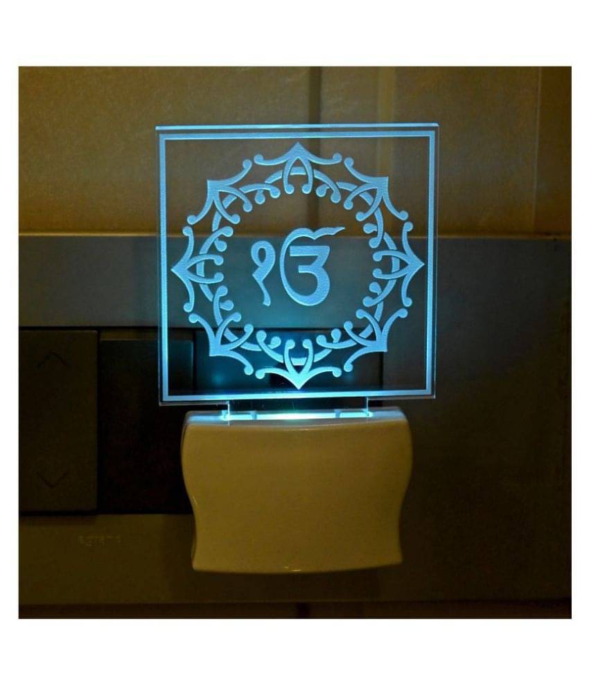 AFAST Ek Onkar Night Lamp White - Pack of 1 AFAST Ek Onkar Night Lamp White - Pack of 1