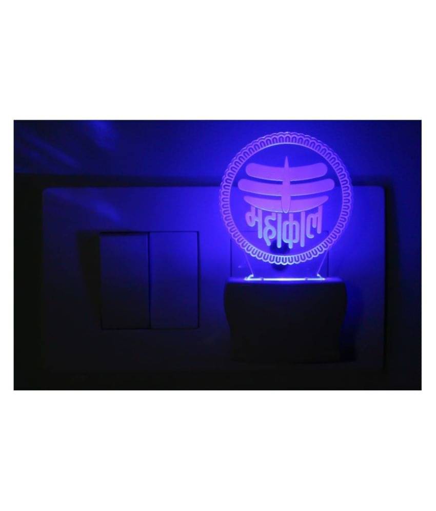 AFAST Mahadev Mahakal 3D Illusion LED Night Lamp White - Pack of 1 AFAST Mahadev Mahakal 3D Illusion LED Night Lamp White - Pack of 1