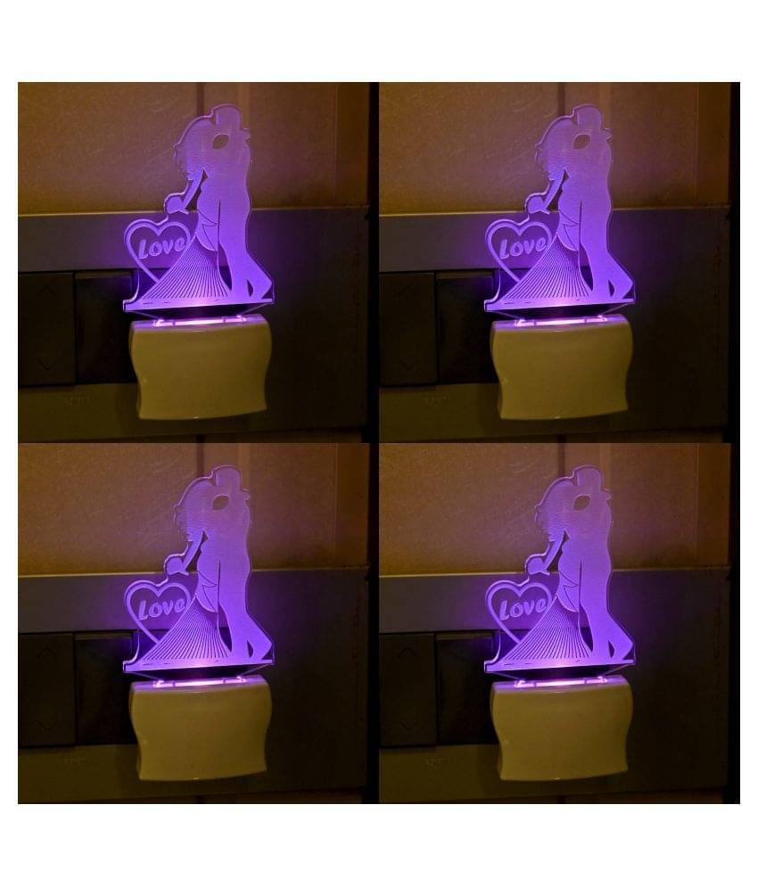     			AFAST Night Lamp Acrylic Table Lamp - Pack of 4