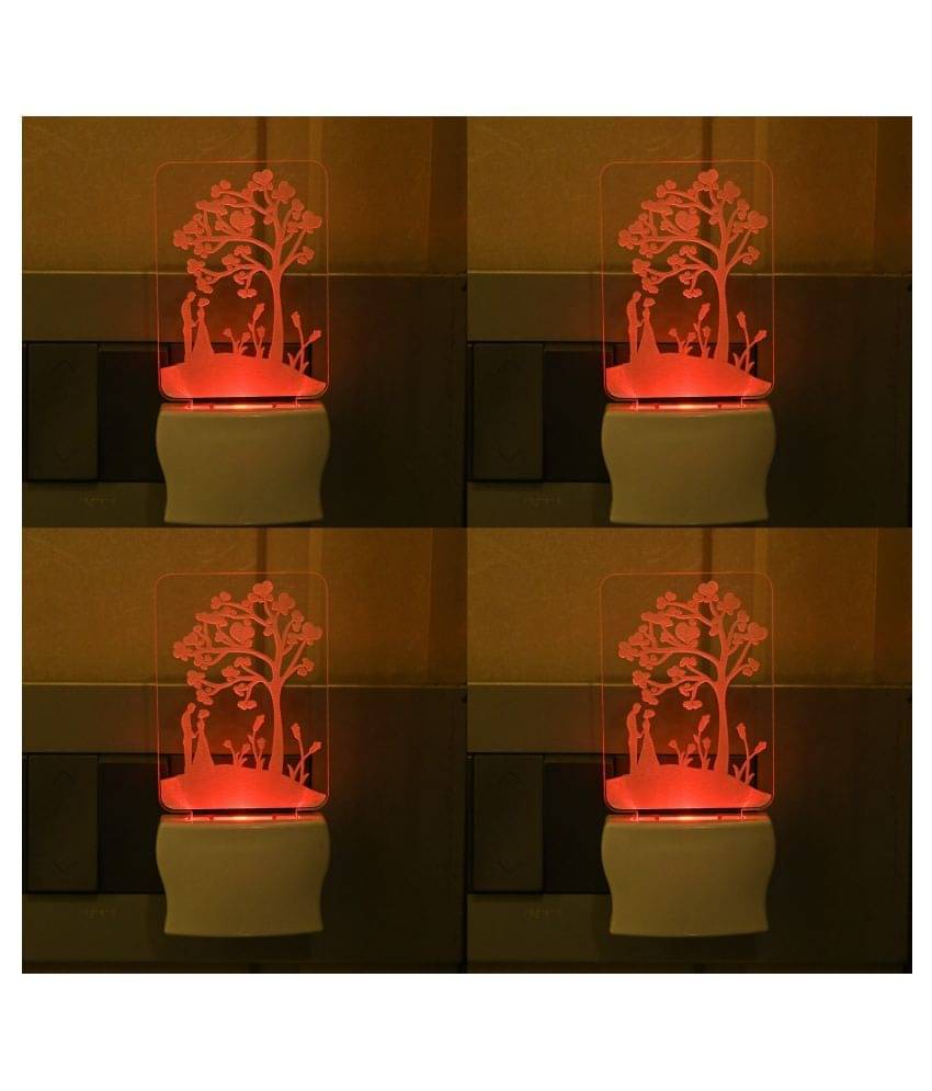     			AFAST Night Lamp Acrylic Table Lamp - Pack of 4