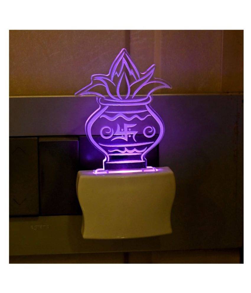 AFAST Pooja Kalash  Night Lamp White - Pack of 1     			AFAST Pooja Kalash  Night Lamp White - Pack of 1