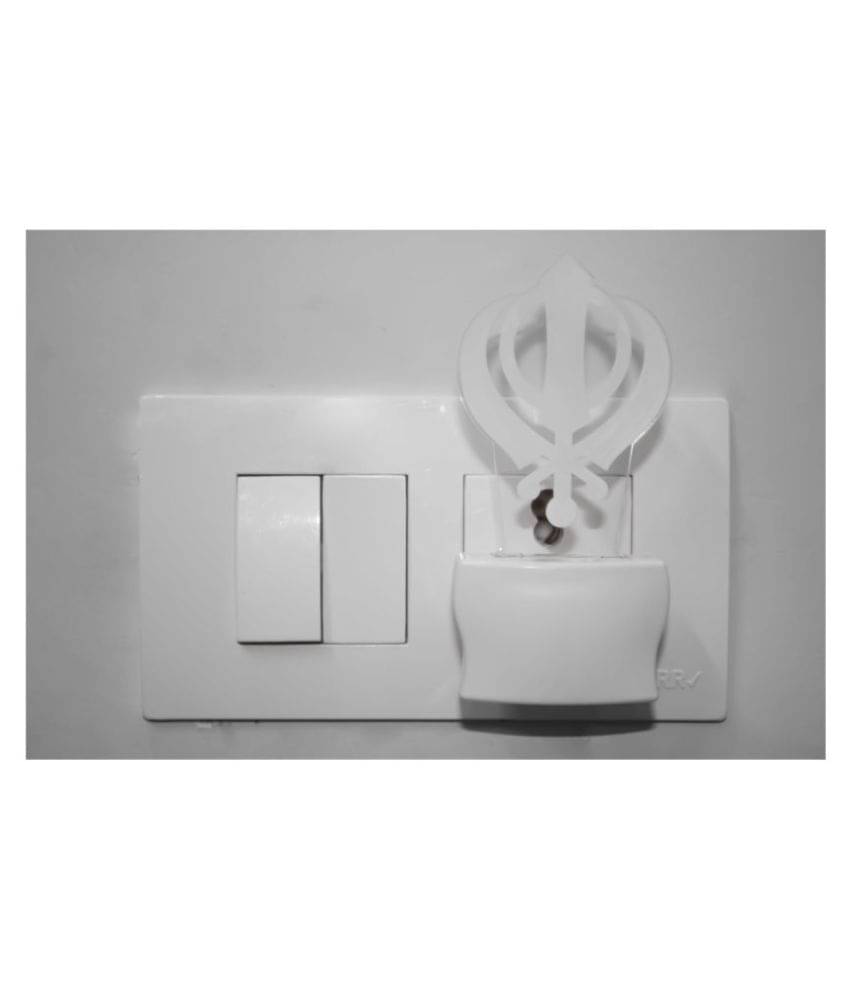     			AFAST Sikhism Symbol Khanda 3D Illusion LED Night Lamp White - Pack of 1