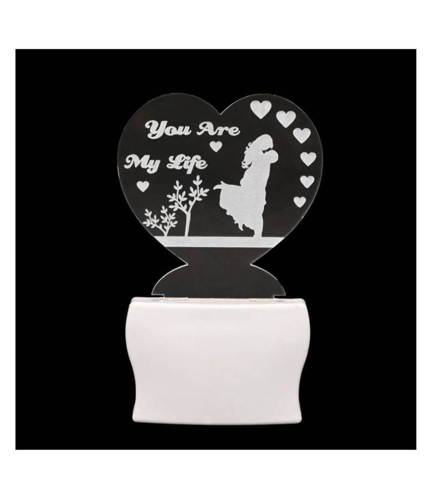 AFAST The Sweet Couple With You Are My Life  Night Lamp White - Pack of 1     			AFAST The Sweet Couple With You Are My Life  Night Lamp White - Pack of 1