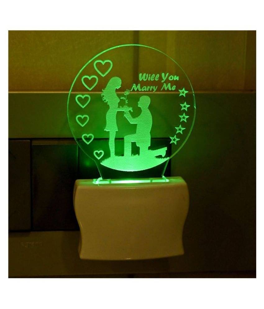     			AFAST Will You Marry Me Couple  Night Lamp White - Pack of 1