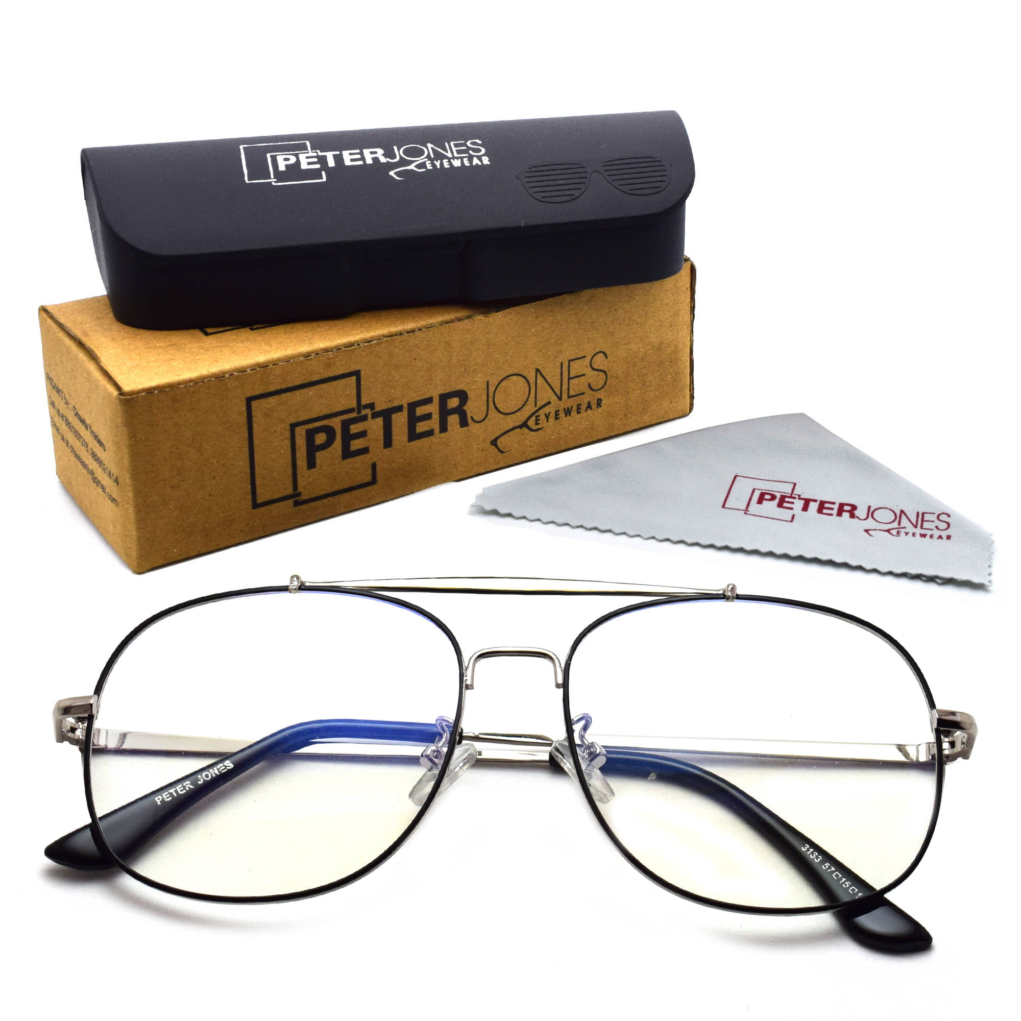 Unisex Blue Cut & Anti-glare Computer Glasses | For Computer Mobile TV | Eye Protection | Zero Power | Brand - Peter Jones