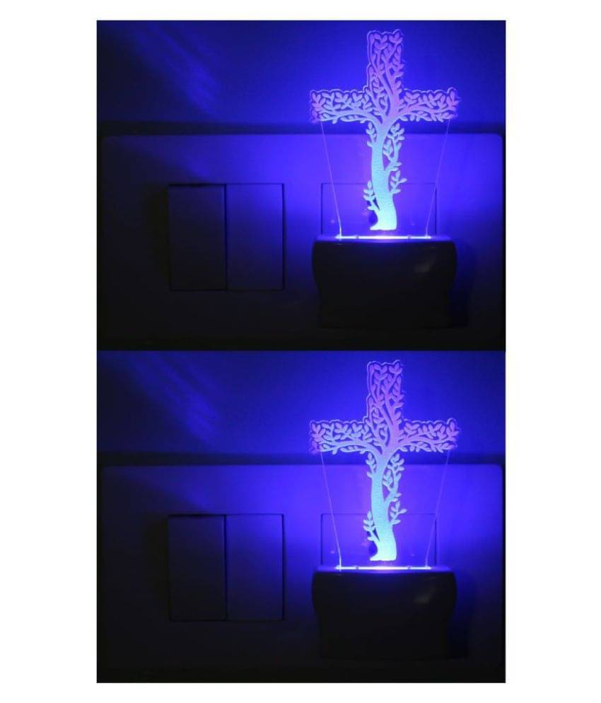 Somil 3D Illusion LED Sikh Khanda Night Lamp Multi - Pack of 2 Somil 3D Illusion LED Sikh Khanda Night Lamp Multi - Pack of 2
