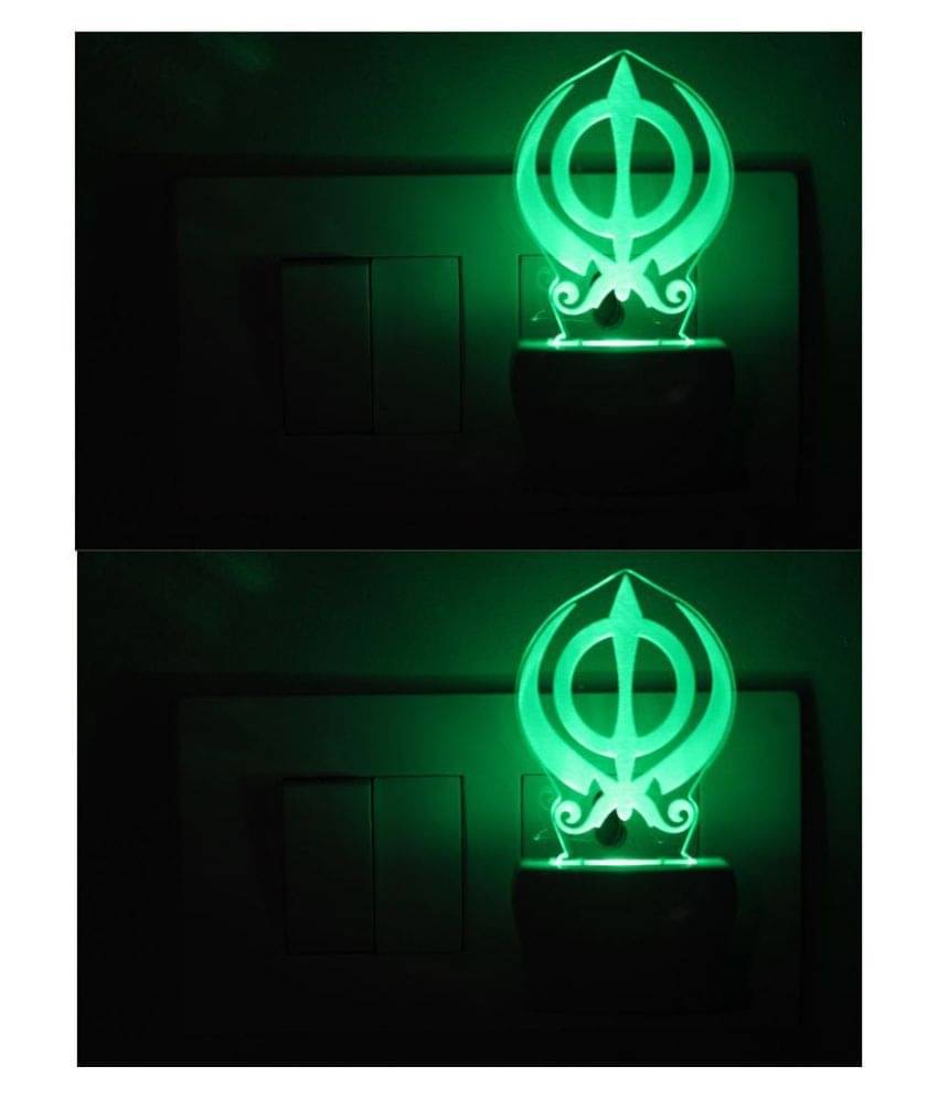     			Somil 3D Illusion LED Symbol Of Word ALLAH Night Lamp Multi - Pack of 2