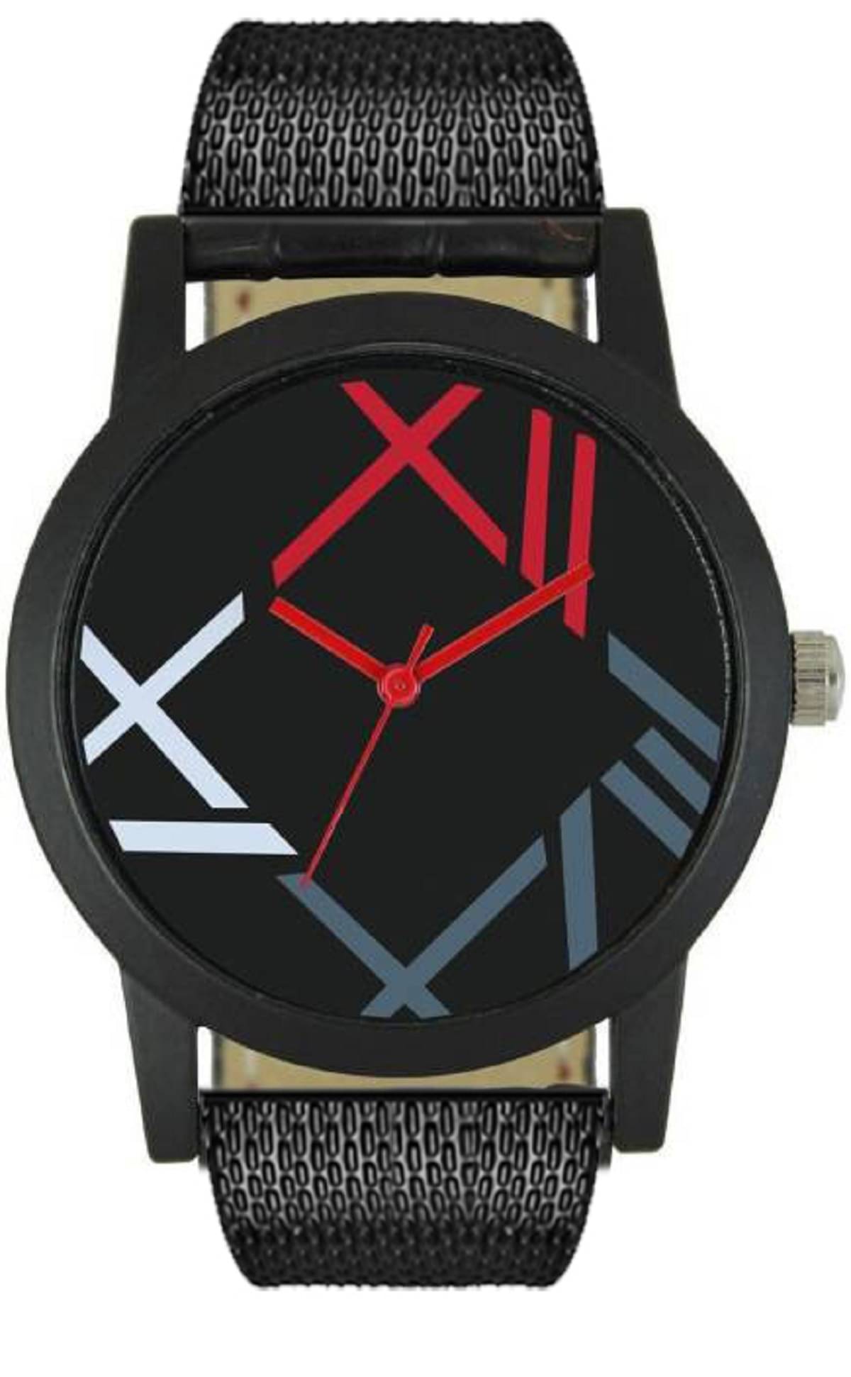     			newmen ZIGZAG PU Analog Men's Watch