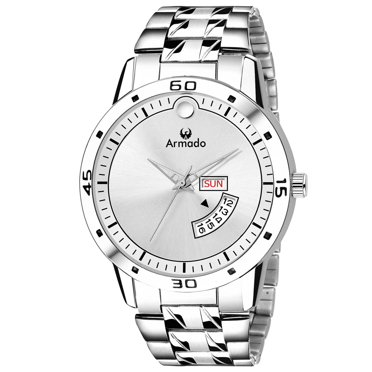 Armado 106-silver day&date Stainless Steel Analog Men's Watch Armado 106-silver day&date Stainless Steel Analog Men's Watch