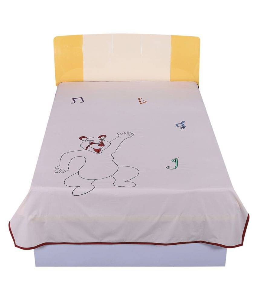     			HUGS N RUGS Cotton Single Bedsheet ( Cream )