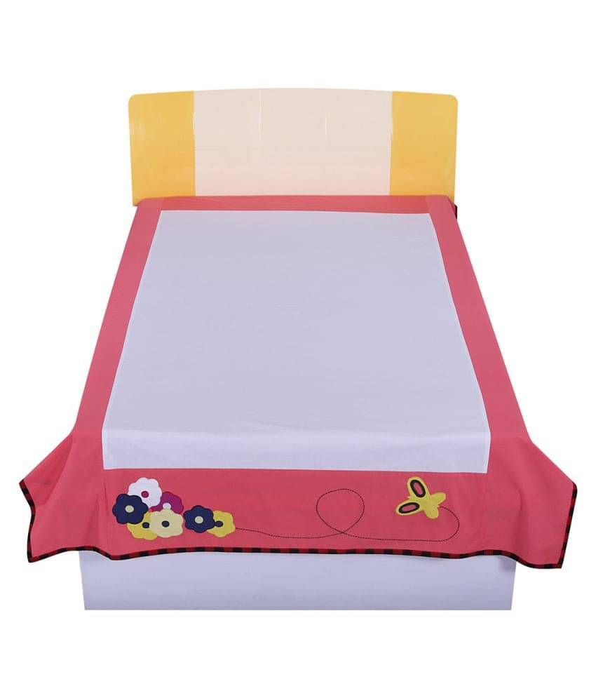     			HUGS N RUGS Cotton Single Bedsheet ( Off White )