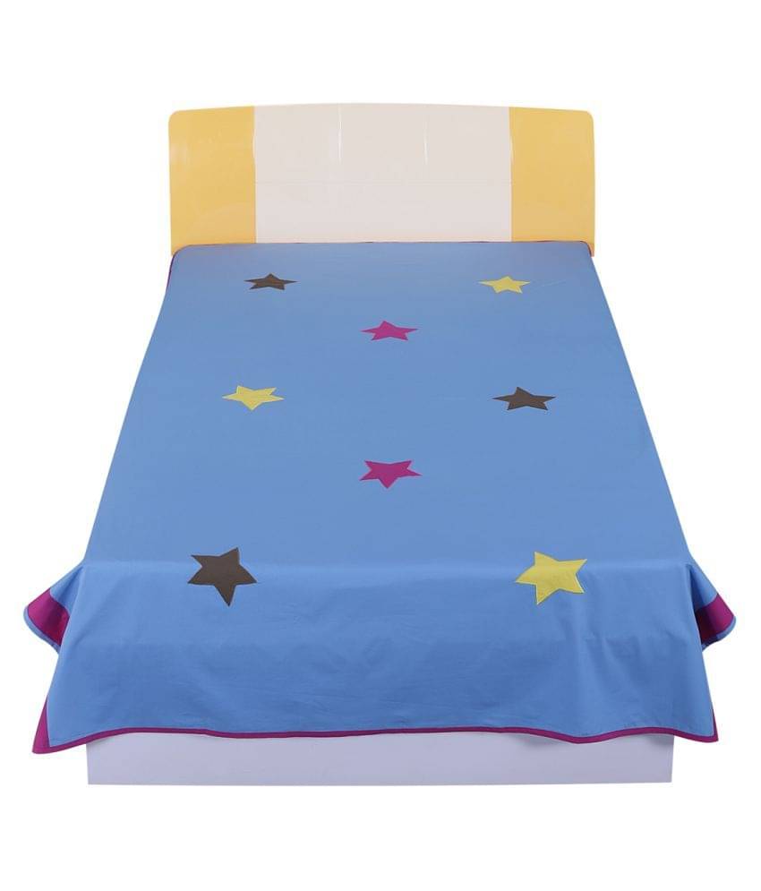     			HUGS N RUGS Cotton Single Bedsheet ( Dark Blue )