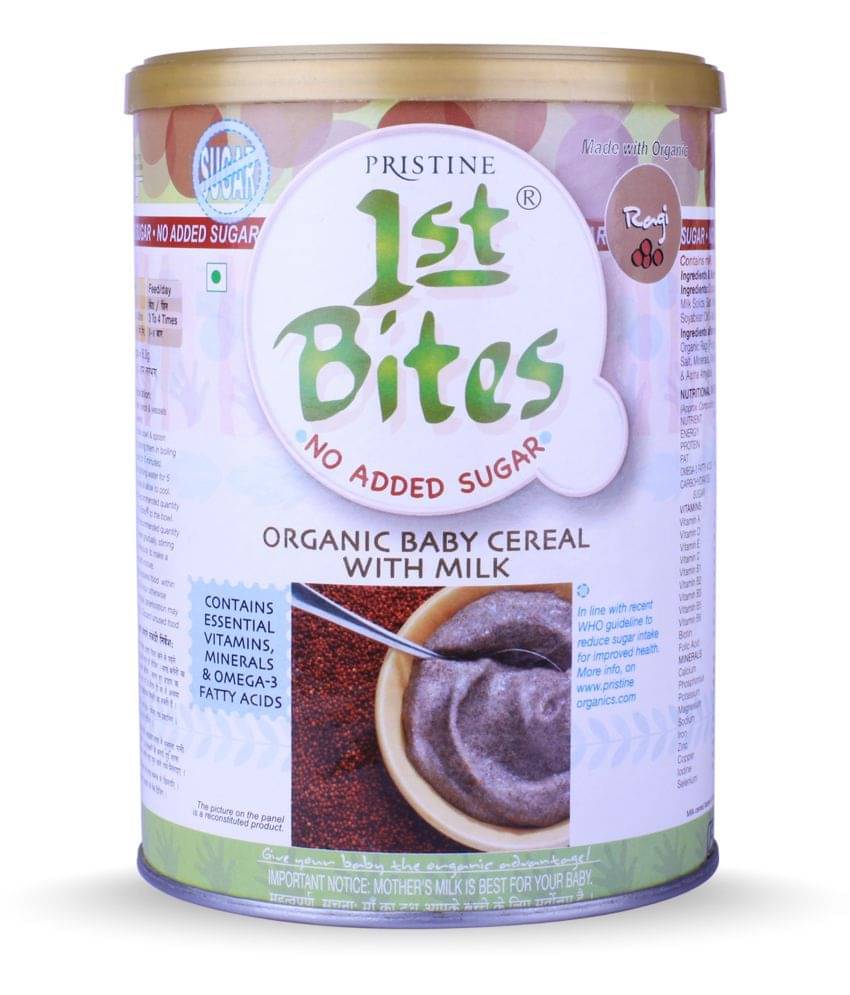Pristine 1st Bites Baby Cereal-Ragi (400G) (6 - 24 Months) No Added Sugar Pristine 1st Bites Baby Cereal-Ragi (400G) (6 - 24 Months) No Added Sugar