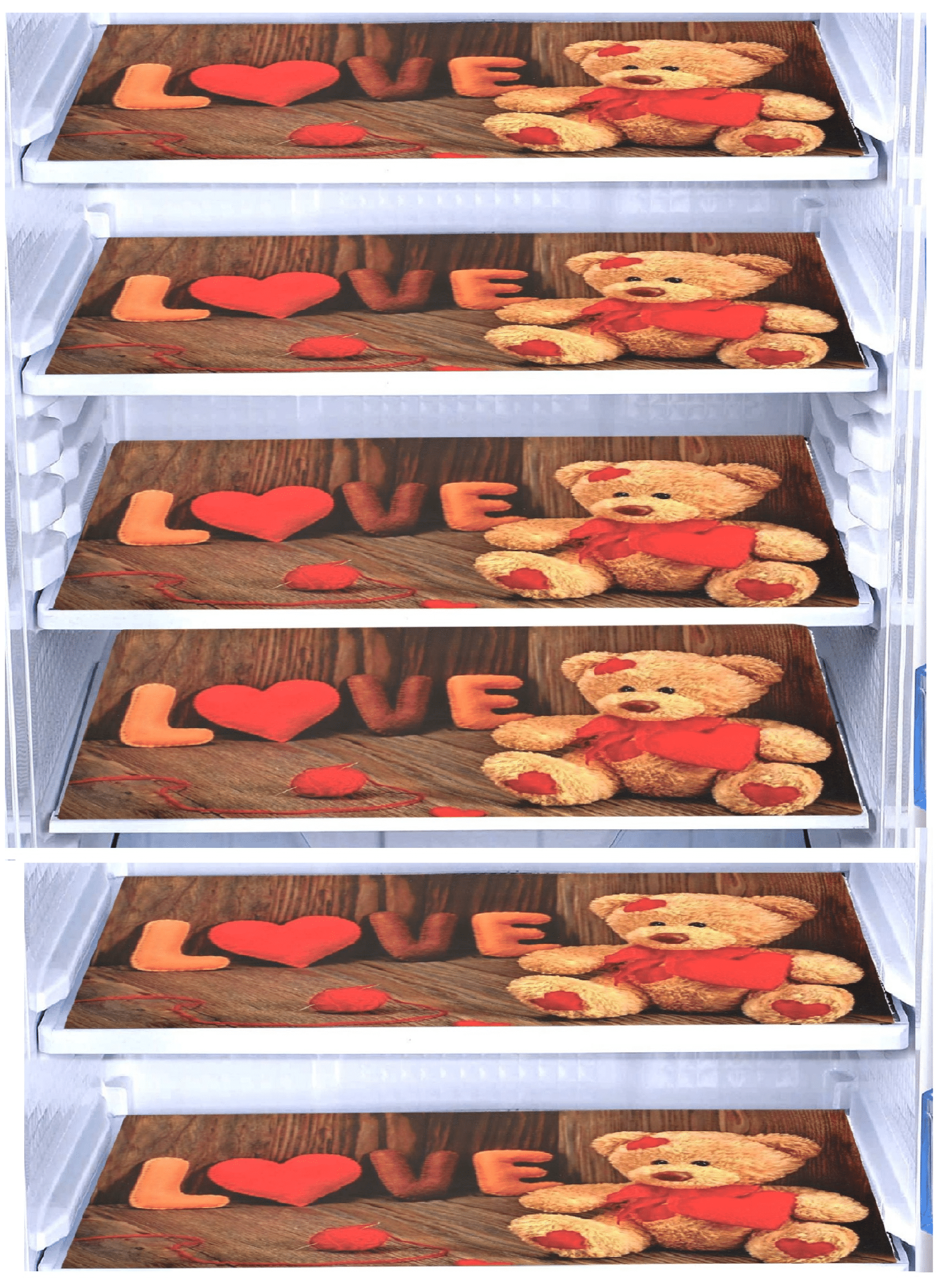     			Shaphio - Multicolor PVC Fridge  Mats (Pack of 6)