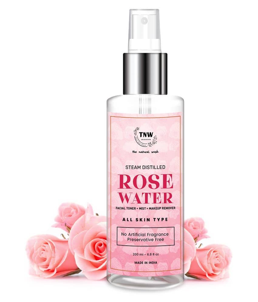 TNW - The Natural Wash Steam Distilled Rose Water For Hydrated Skin & Minimizing Open Pores, 200Ml