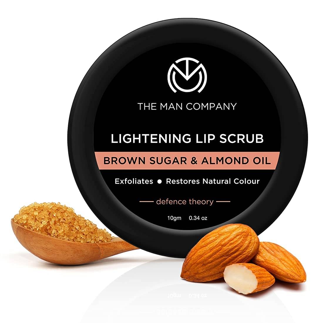 The Man Company Lightening Lip Scrub with Brown Sugar & Almond Oil | For Dry / Chapped Lip | Nourishes | Moisturizes     			The Man Company Lightening Lip Scrub with Brown Sugar & Almond Oil | For Dry / Chapped Lip | Nourishes | Moisturizes