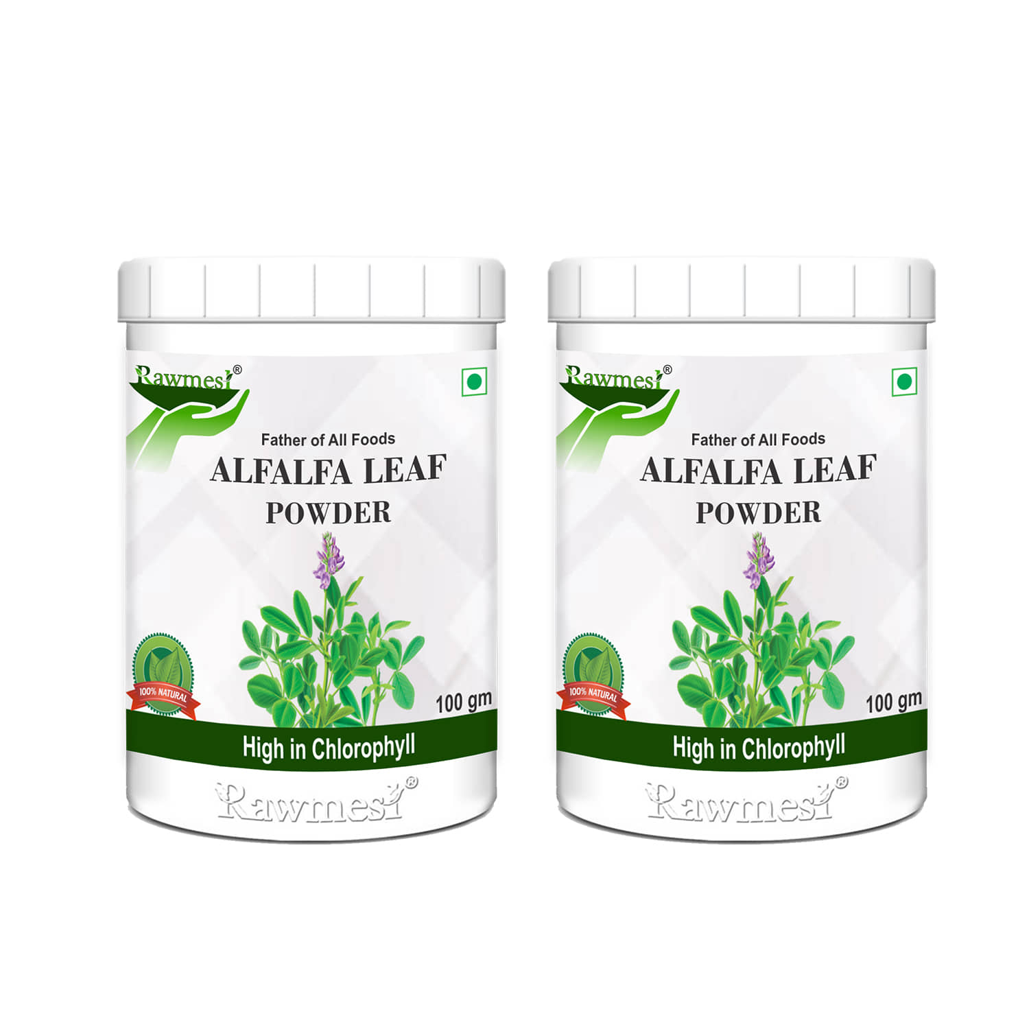 rawmest Alfalfa Leaf Powder 200 gm Pack of 2