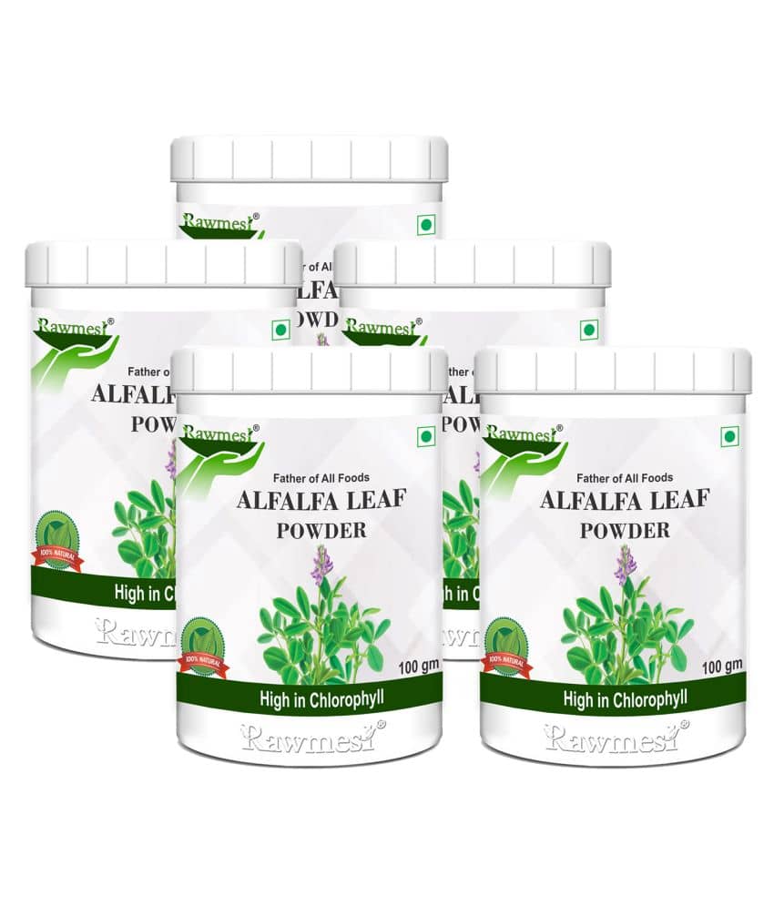 rawmest Alfalfa Leaf Powder 500 gm Pack of 5