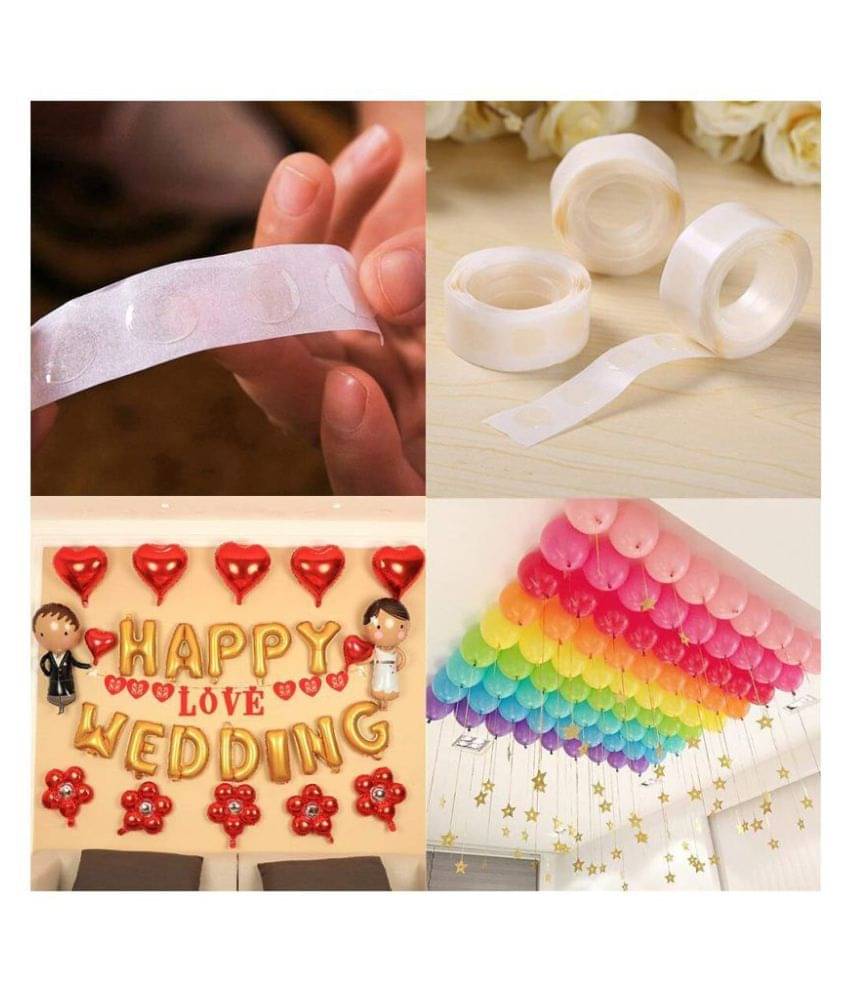     			300pcs Balloon Glue dot Point Dots Removable, 3Rolls (300Pisces Dots) / Glue dot Tape for Balloons / Glue dot for Balloons Decoration