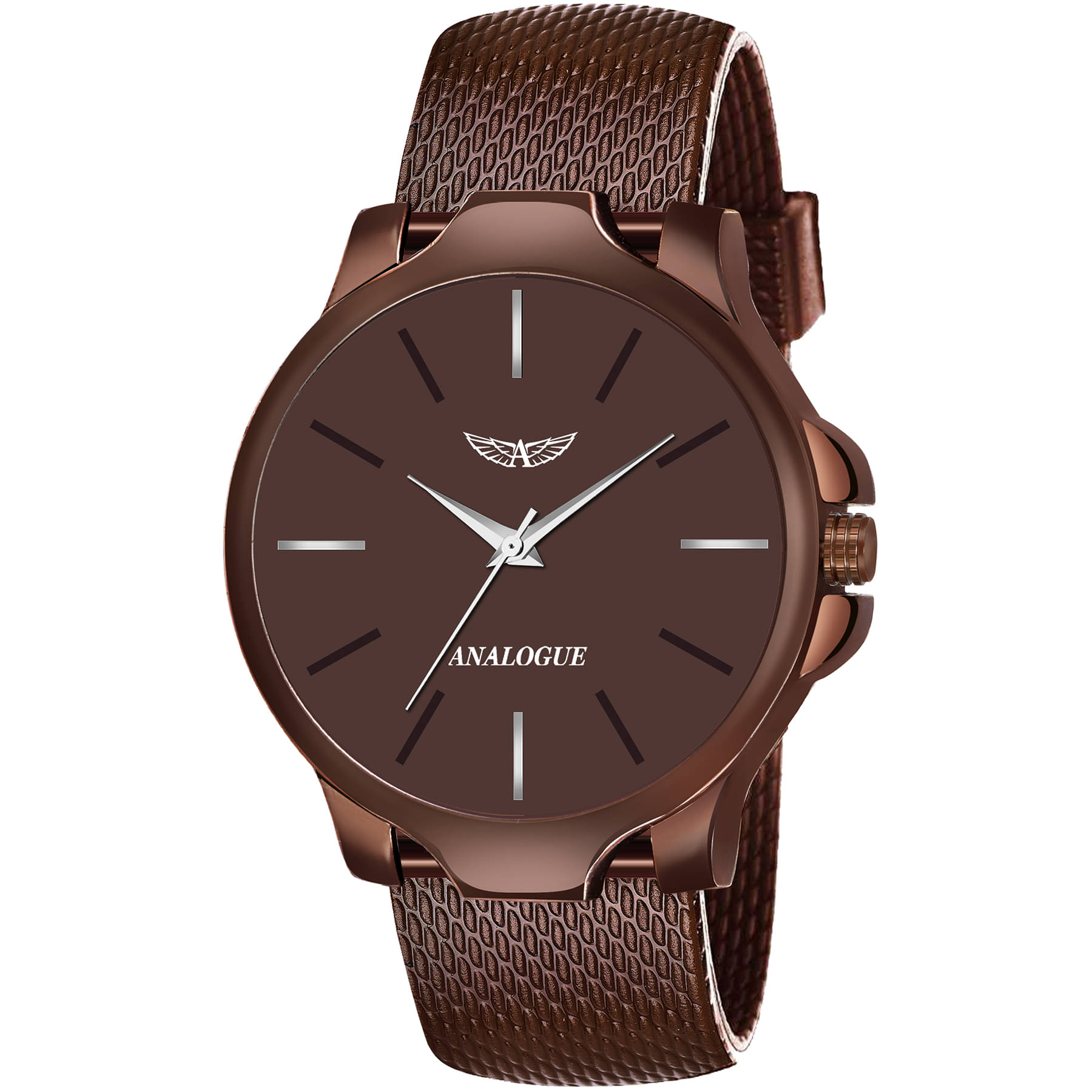     			ANALOGUE ANLG-448-BROWN-BRWN Silicon Analog Men's Watch