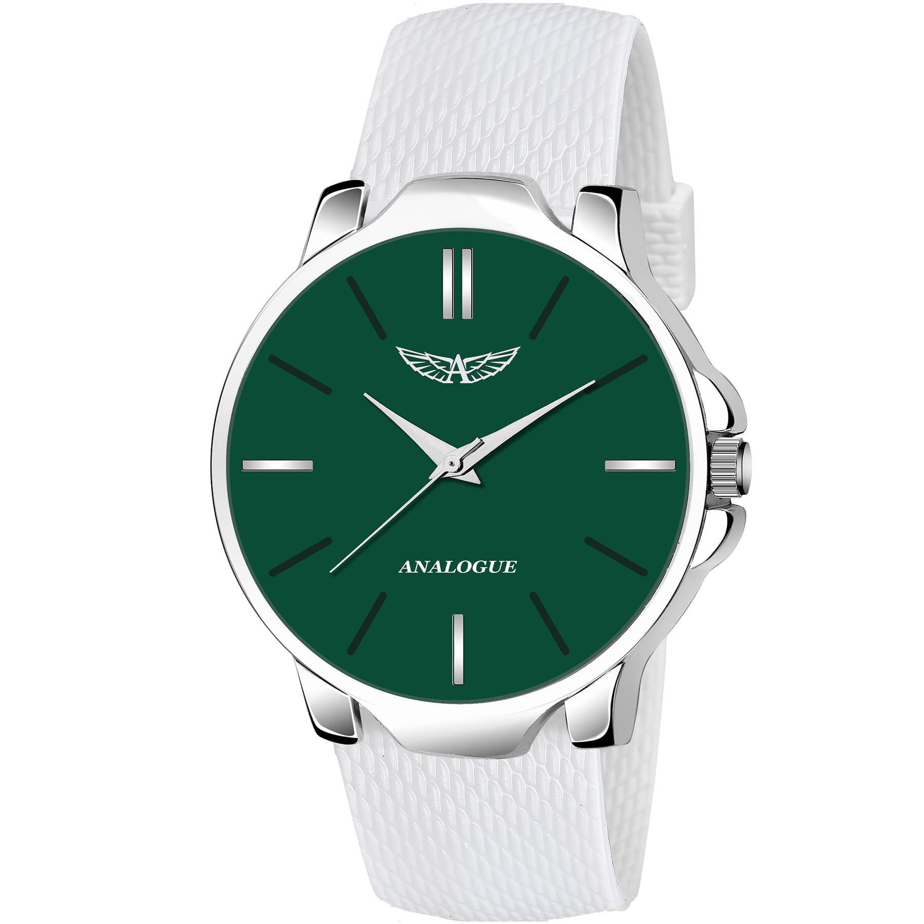     			ANALOGUE ANLG-448-GREEN-WHITE Silicon Analog Men's Watch