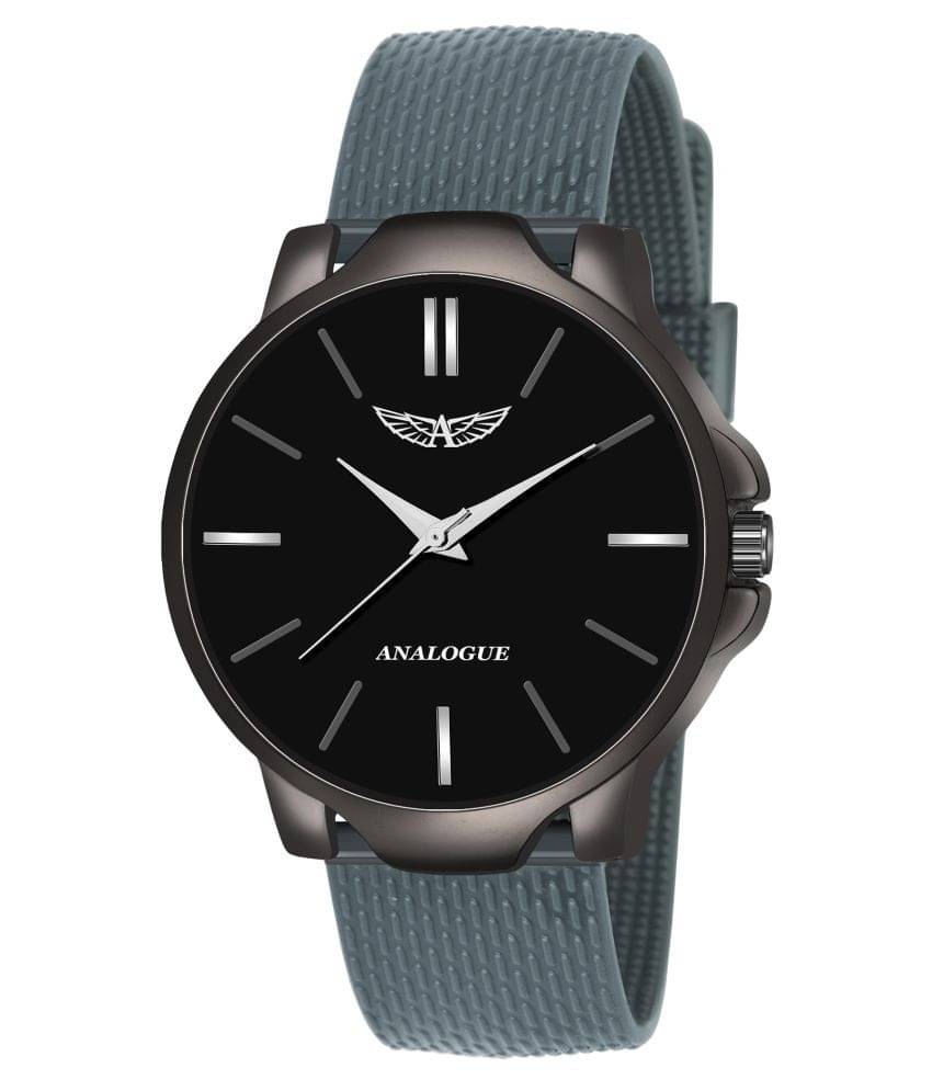     			ANALOGUE - Dark Grey Silicon Analog Men's Watch