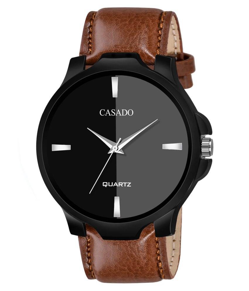     			CASADO - Brown Leather Analog Men's Watch