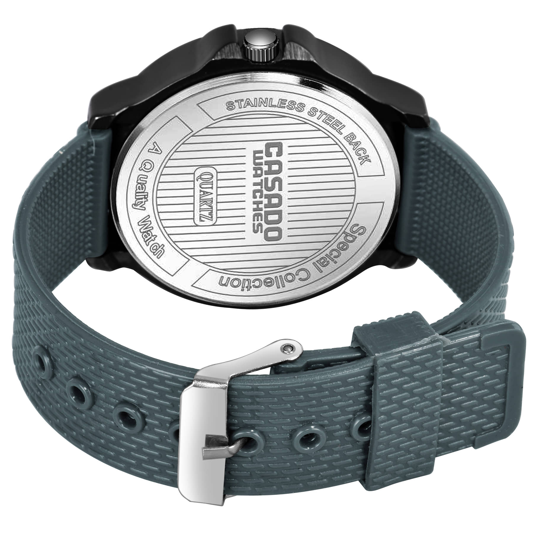 Serfadu Fizix Watch St Steel Back Quartz CASADO CSD-326-BLACK-GREY Silicon  Analog Men's Watch