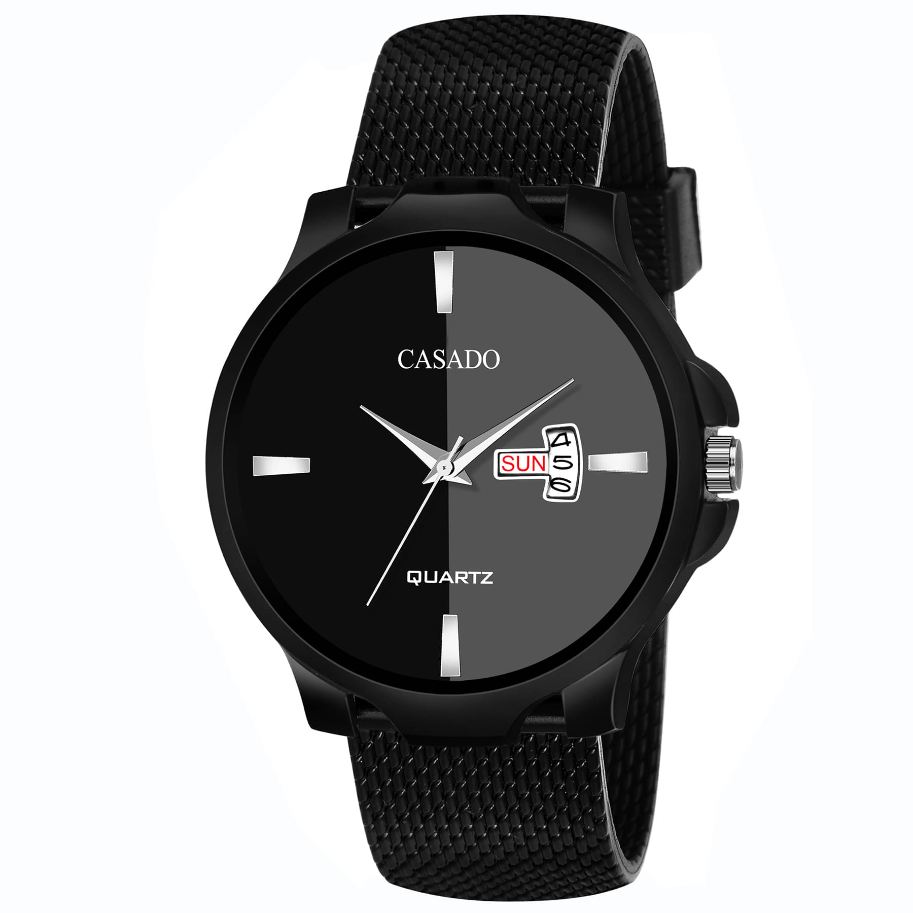     			CASADO CSD-364-BLACK-BLK-DD Silicon Analog Men's Watch