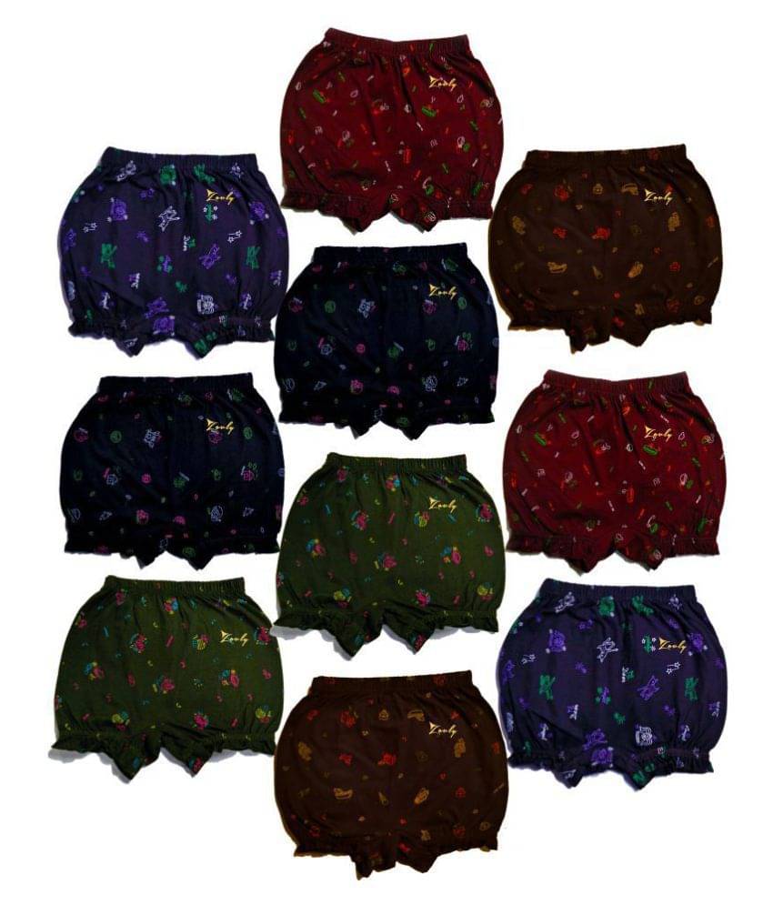    			HAP Pack of 10 Baby Girls 100% Cotton ( Multi Color )