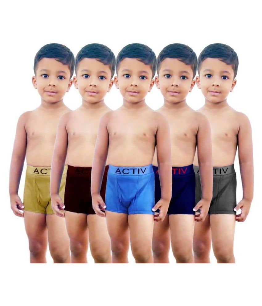 HAP Pack of 5 Boys Cotton Boxers ( Multi Color ) - Nightwear & Loungewear | Buy online on ZillyBuy