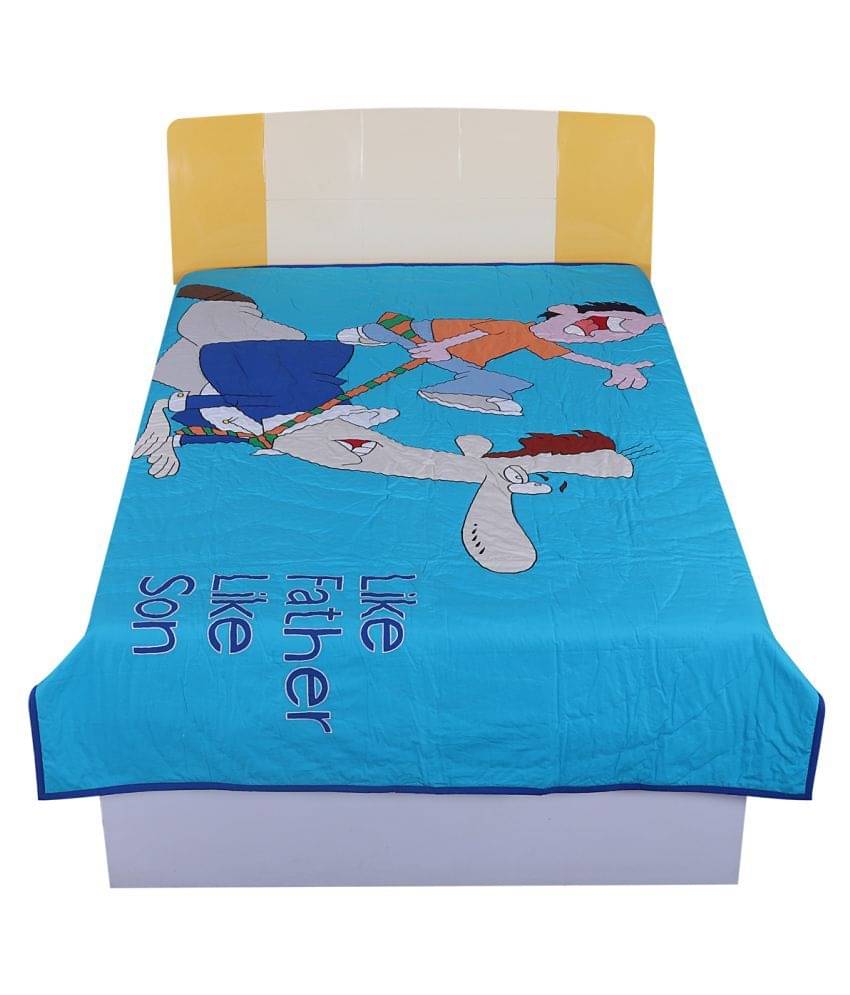 Hugs'n'Rugs Single Cotton Multi Embroidery Comforter     			Hugs'n'Rugs Single Cotton Multi Embroidery Comforter