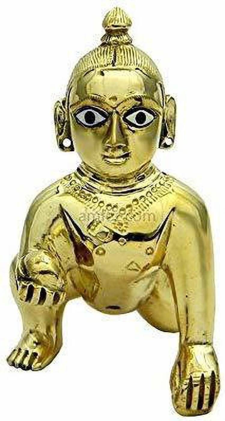 Shri Astha Vinayak Laddu Gopal Brass Idol/Bal Gopal/Thakur Ji Peetal Murti Medium Height 4 inch (Size Four/4 no.) (Ladoo Gopal) Janmashtami Special for Home Temple Shri Astha Vinayak Laddu Gopal Brass Idol/Bal Gopal/Thakur Ji Peetal Murti Medium Height 4 inch (Size Four/4 no.) (Ladoo Gopal) Janmashtami Special for Home Temple