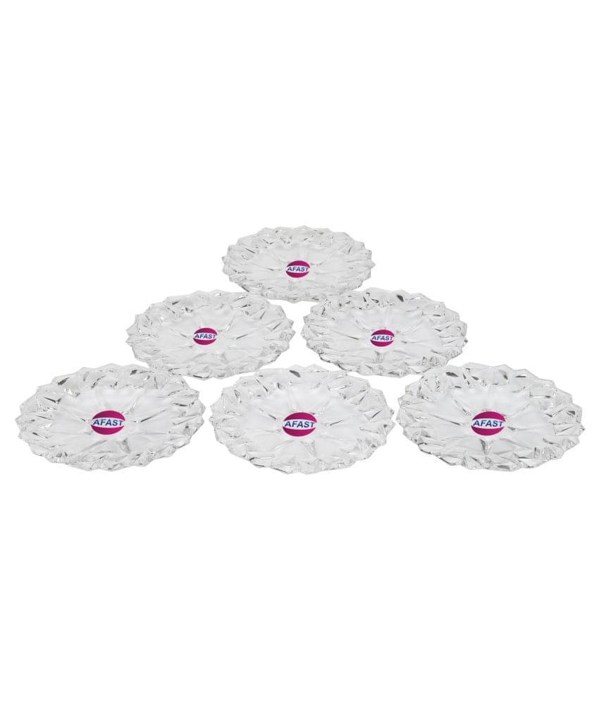 Afast Glass Plate, Transparent, Pack Of 6, 40 ml     			Afast Glass Plate, Transparent, Pack Of 6, 40 ml