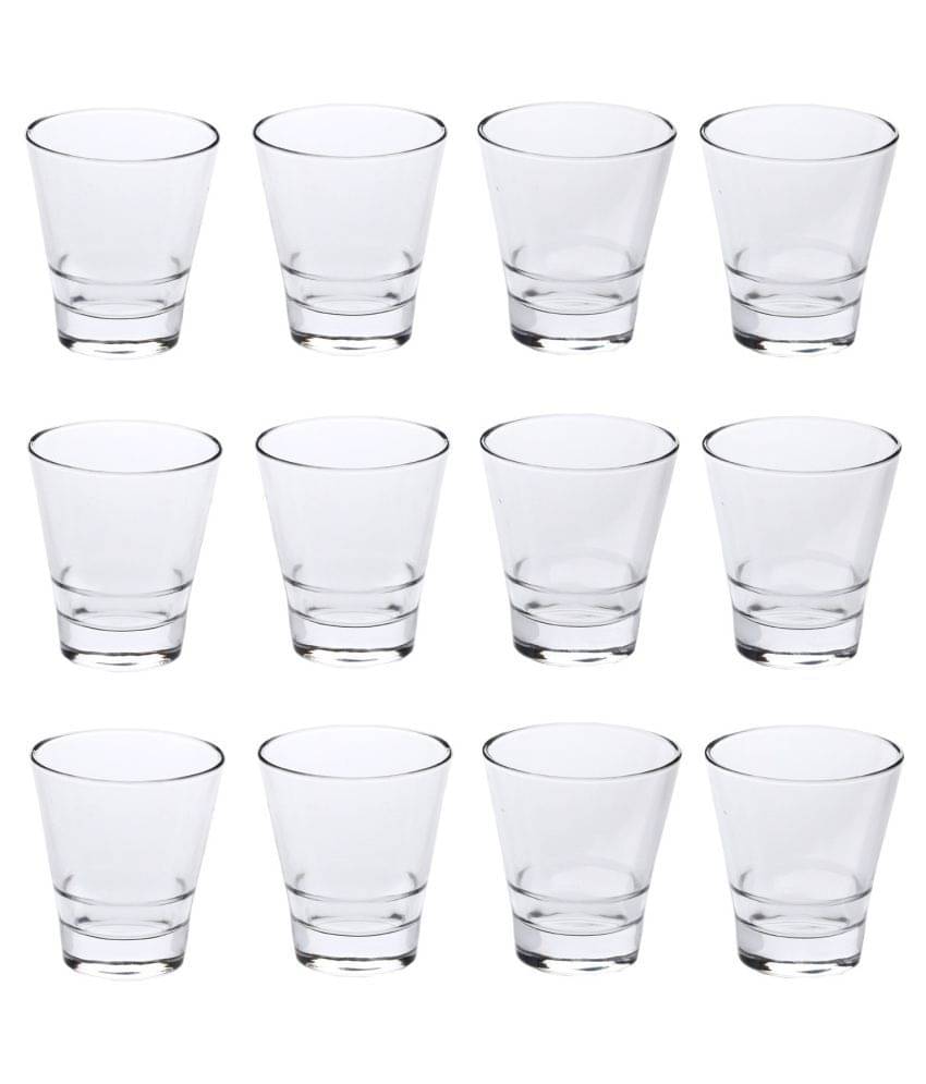     			Afast Glass Whisky Glasses, Clear, Pack Of 12, 20 ml