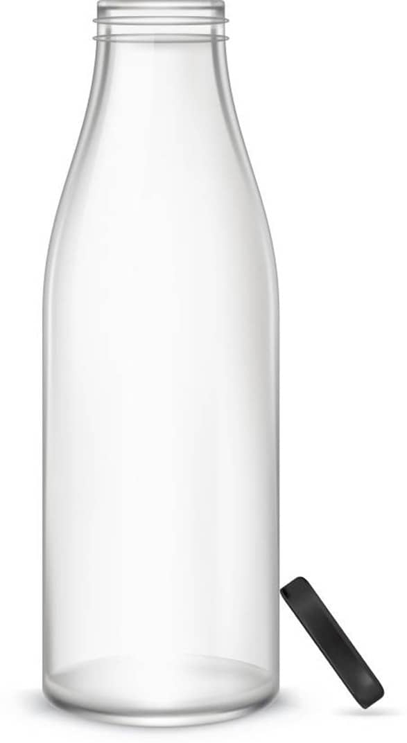Afast Glass Water Bottle, Transparent, Pack Of 1, 500 ml