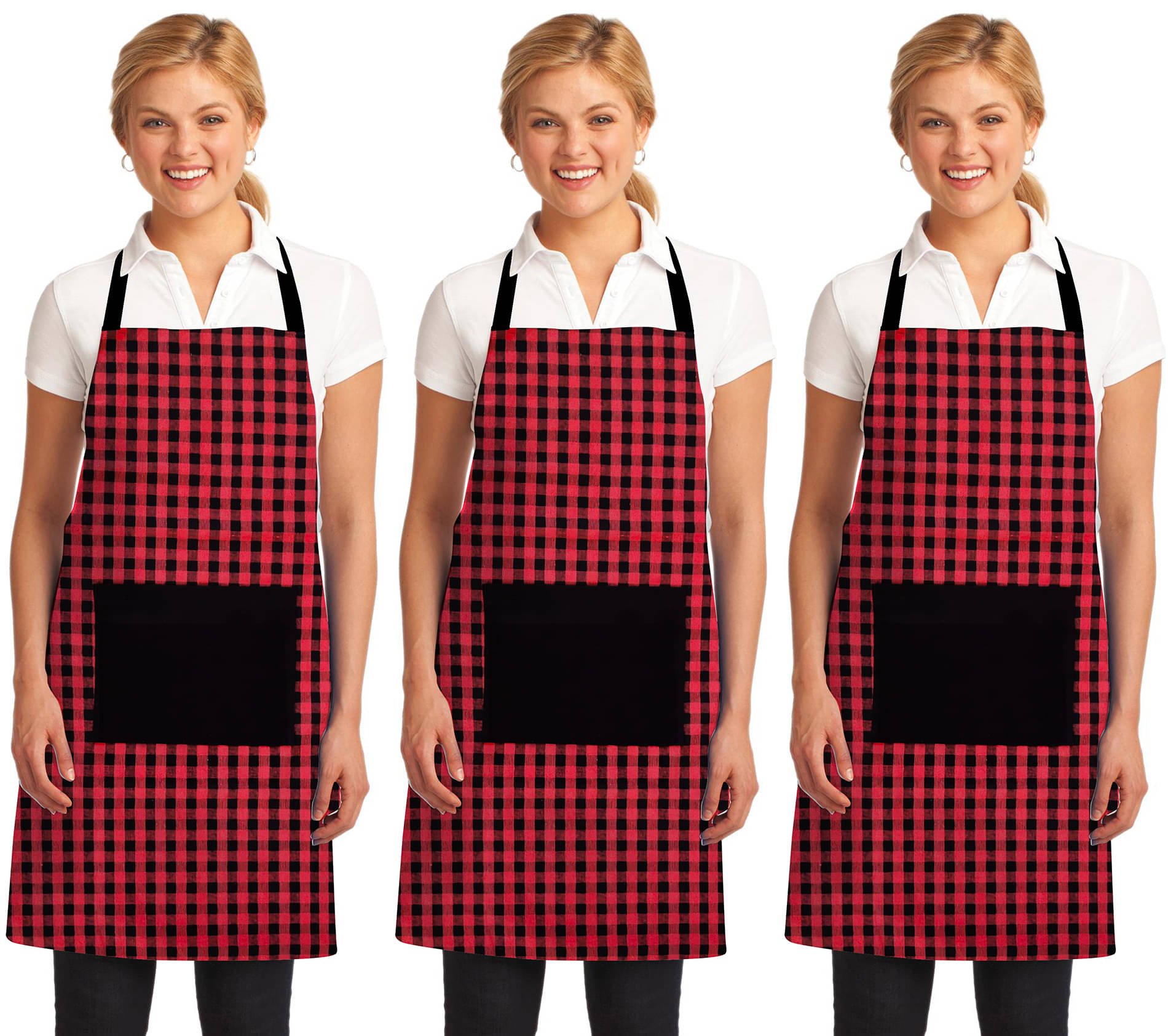     			Feather Green Set of 3 Cotton Apron