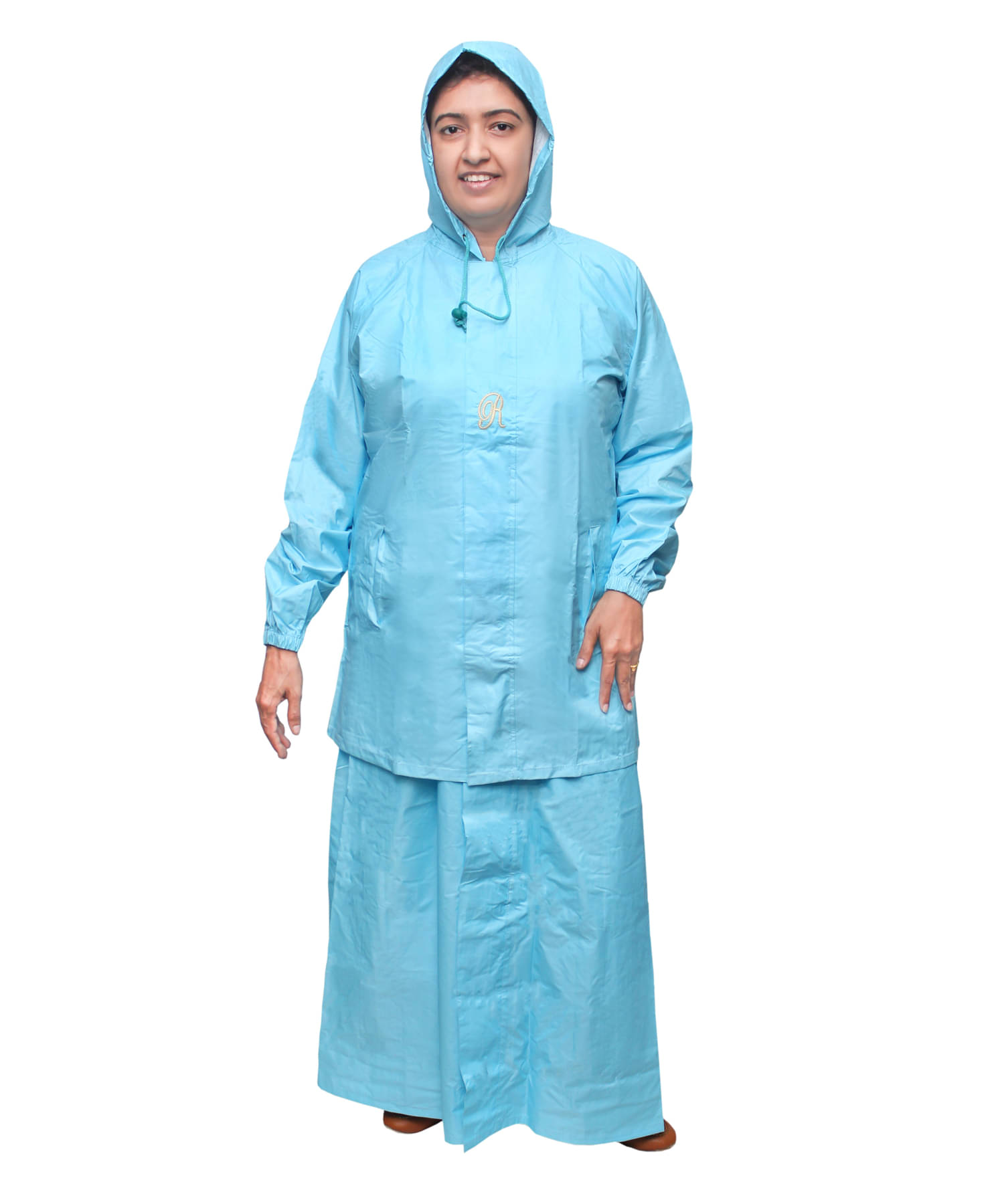 Goodluck Nylon Raincoat Set - Blue Goodluck Nylon Raincoat Set - Blue