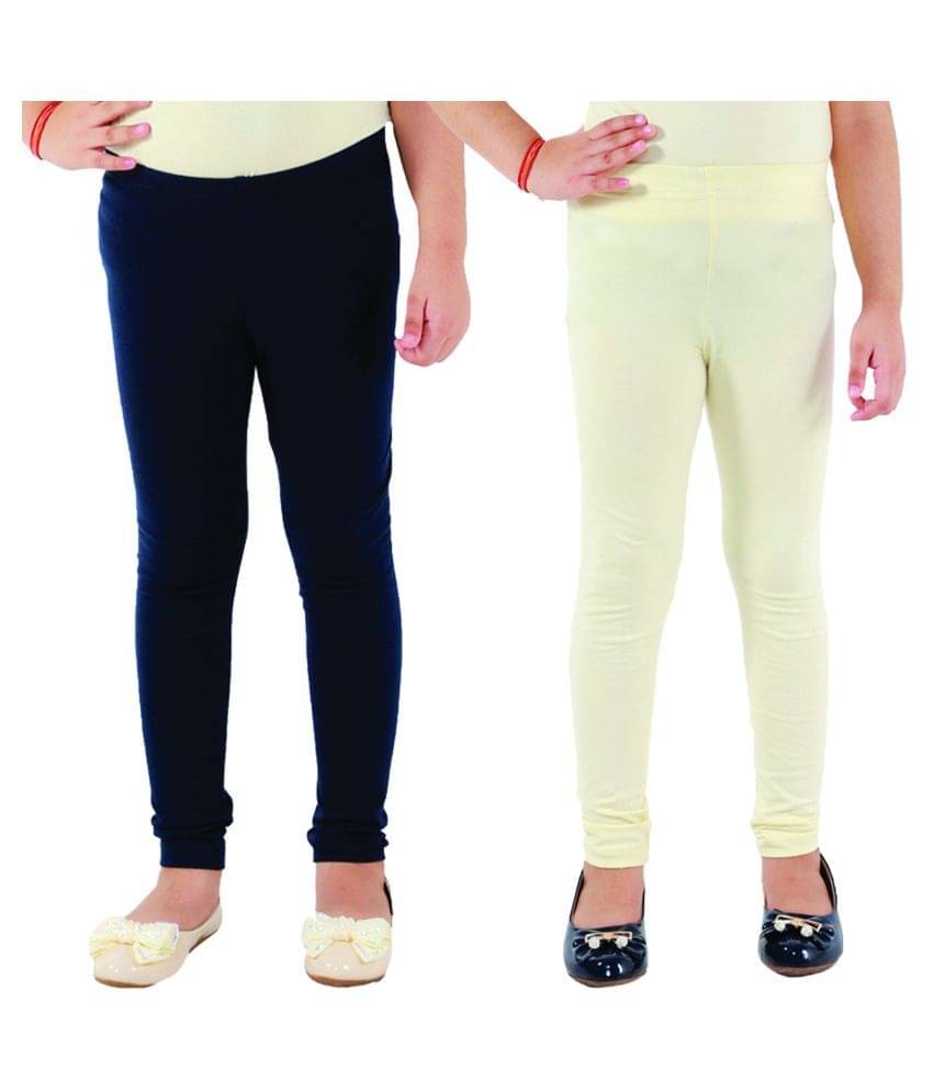     			Kids Cave Girls Cotton Blend Leggings ( Blue )