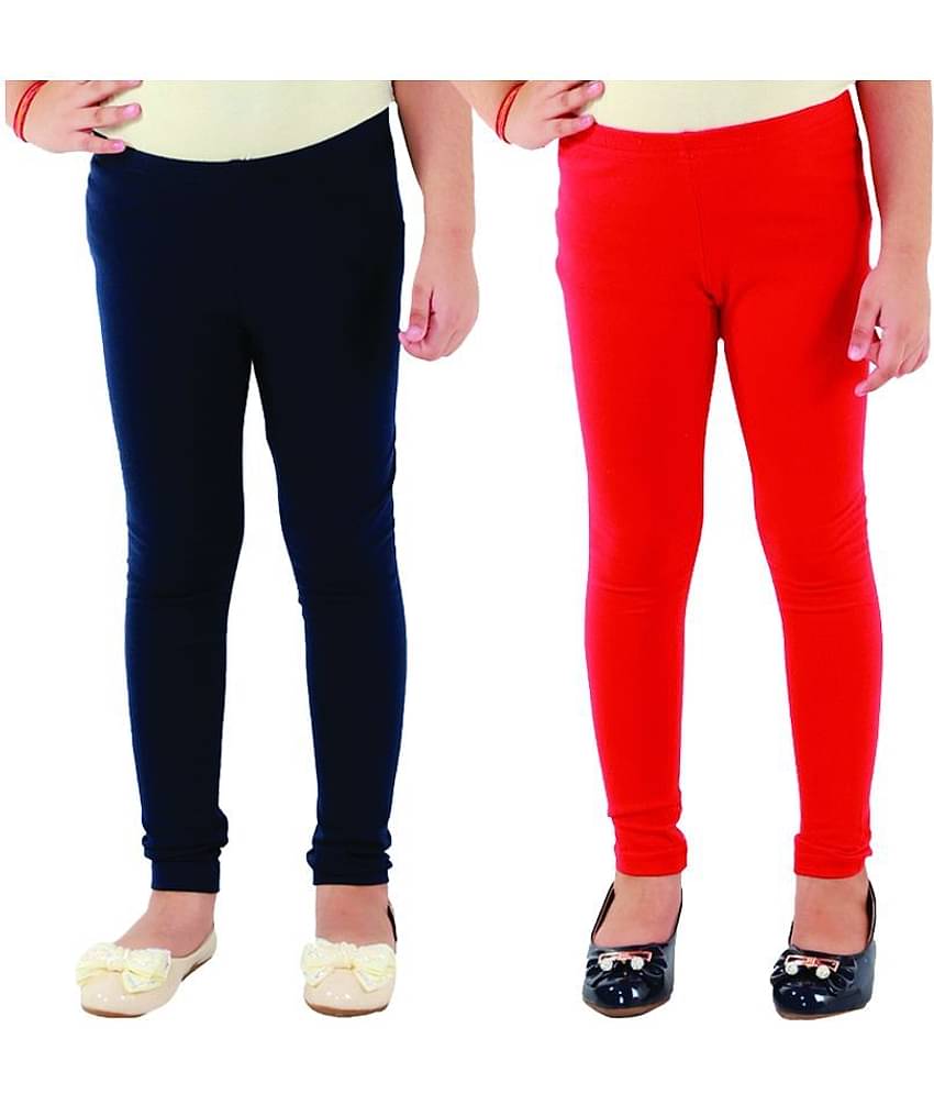 Kids Cave Pack of 1 Girls Cotton Blend Leggings ( Blue )