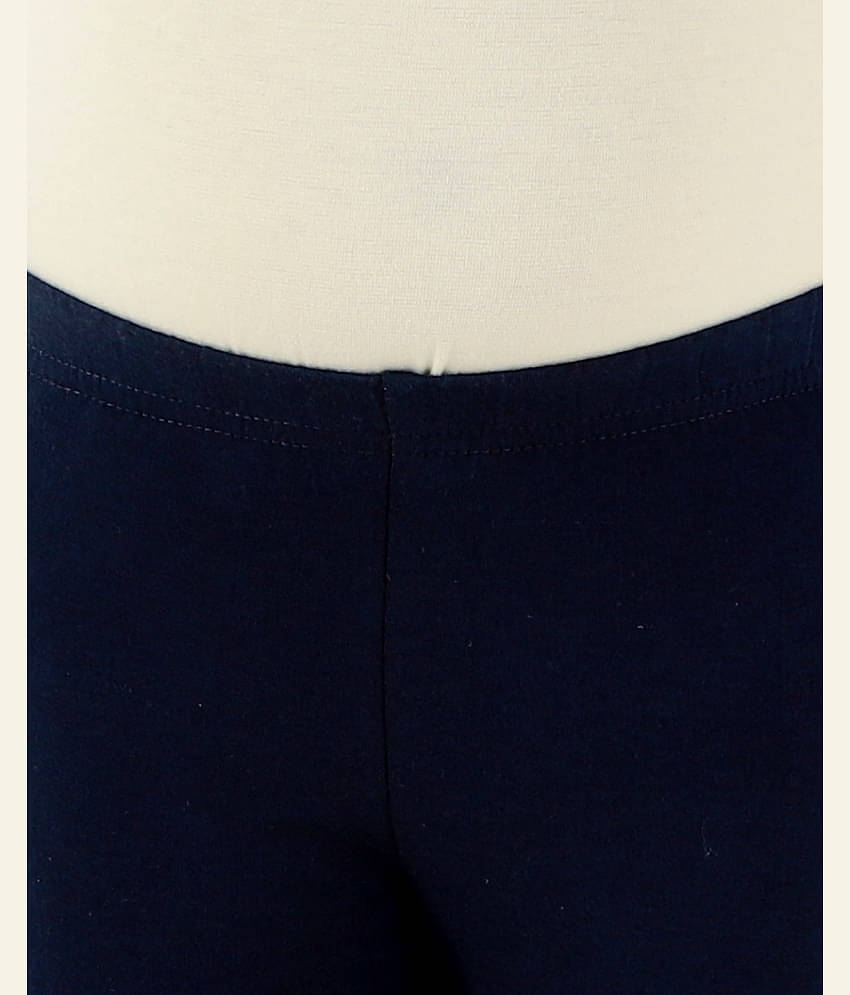 Kids Cave Pack of 1 Girls Cotton Blend Leggings ( Blue )